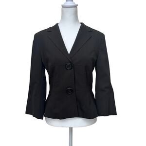 René Lezard Chocolate Brown Blazer - Size 38 IT (US 8) - Tailored Fit